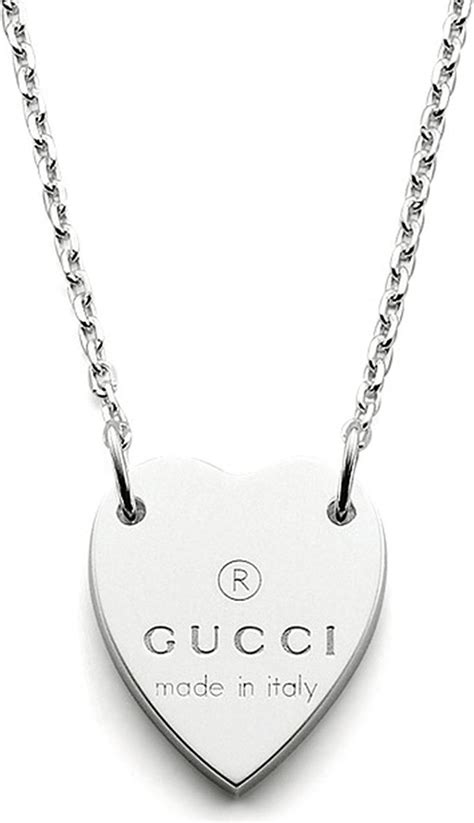 gucci necklace women heart|gucci heart bracelet with trademark.